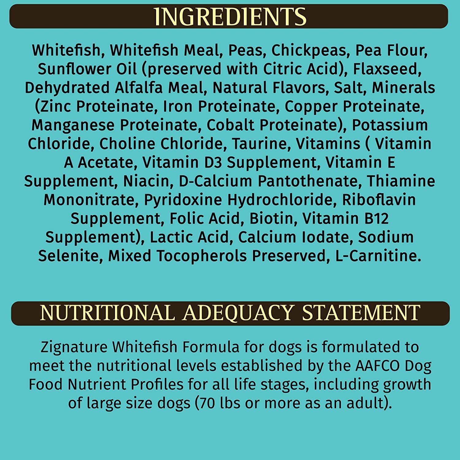 Pets Global Zignature Whitefish Formula Dry Dog Food - 12.5 lb Bag  