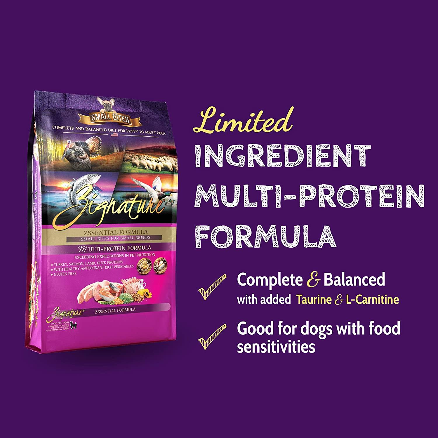 Pets Global Zignature Zssential Formula Small Bites Dry Dog Food - 13.5 lb Bag  