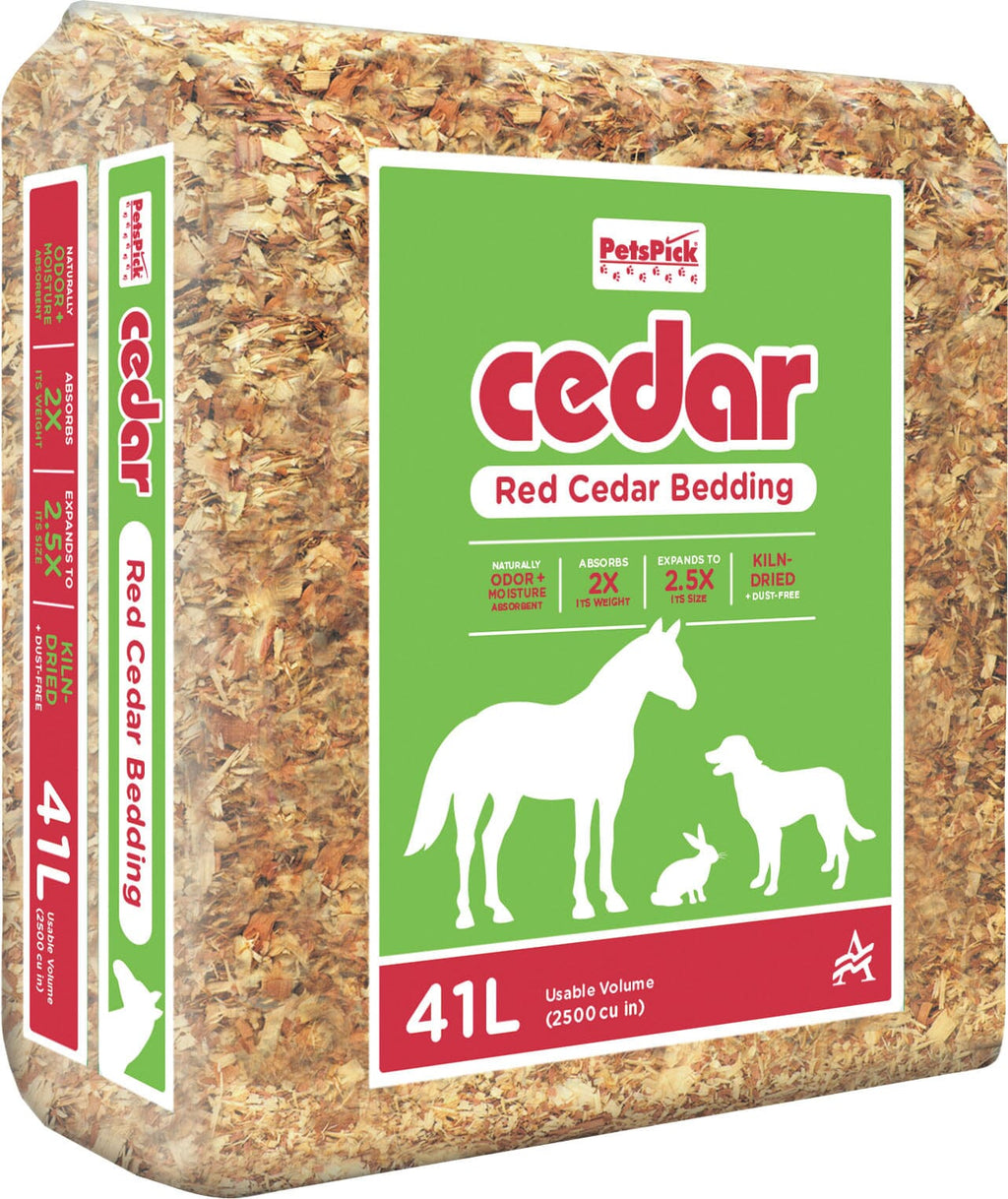 Pet's Pick Kiln Dried Red Cedar Bedding - Red Cedar - 41 L  