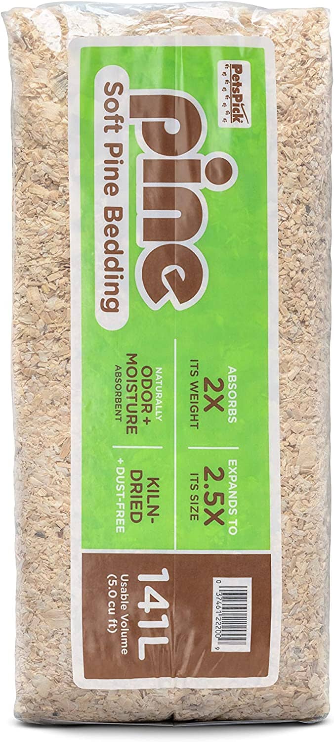 Pet's Pick Kiln Dried Soft Pine Bedding - Pine - 141 L  