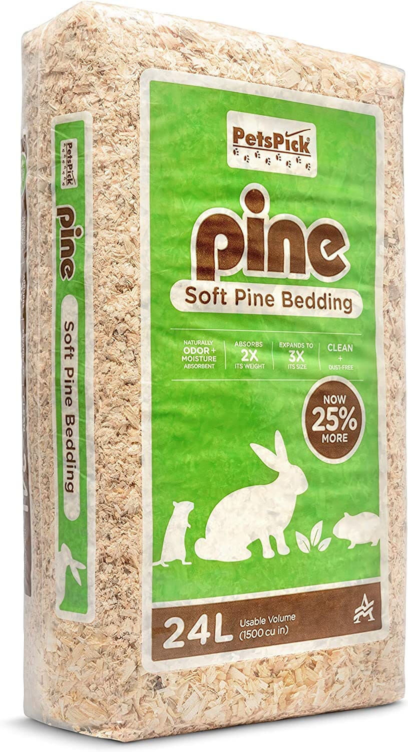 Pet's Pick Kiln Dried Soft Pine Bedding - Pine - 24 L  