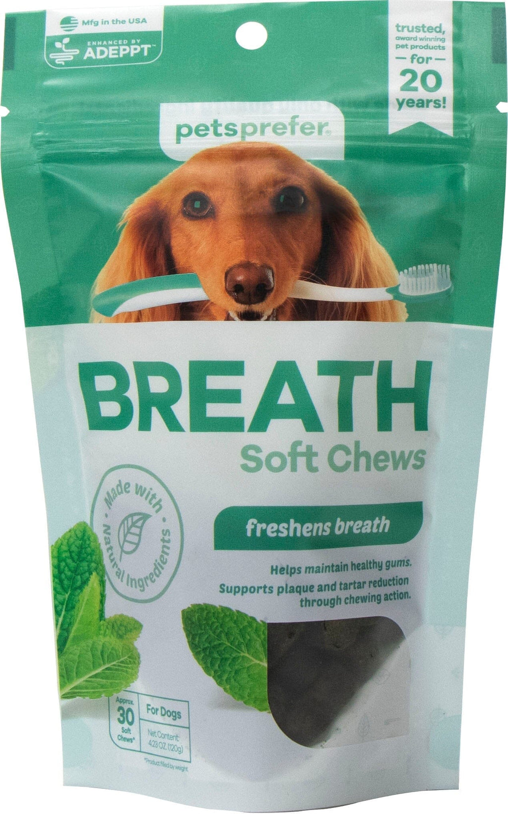 Pets Prefer Breath Soft Chews for Dogs - 30 Count  