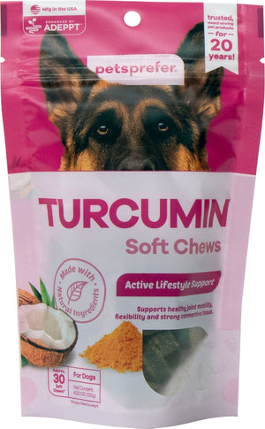 Pets Prefer Turcumin Soft Chews for Dogs Dog Joint Care - 30 Count