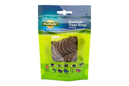 Petsafe Busy Buddy Natural Rawhide Rings Natural Dog Chews - Natural - Small - 16 Pack  