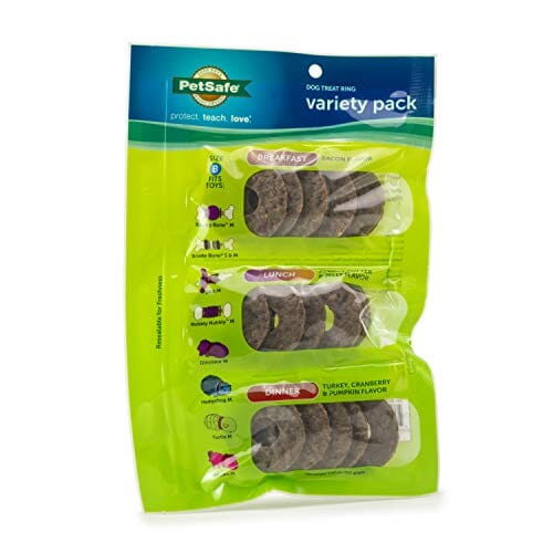 Petsafe Busy Buddy Natural Rawhide Rings Variety Pack Natural Dog Chews - Medium  