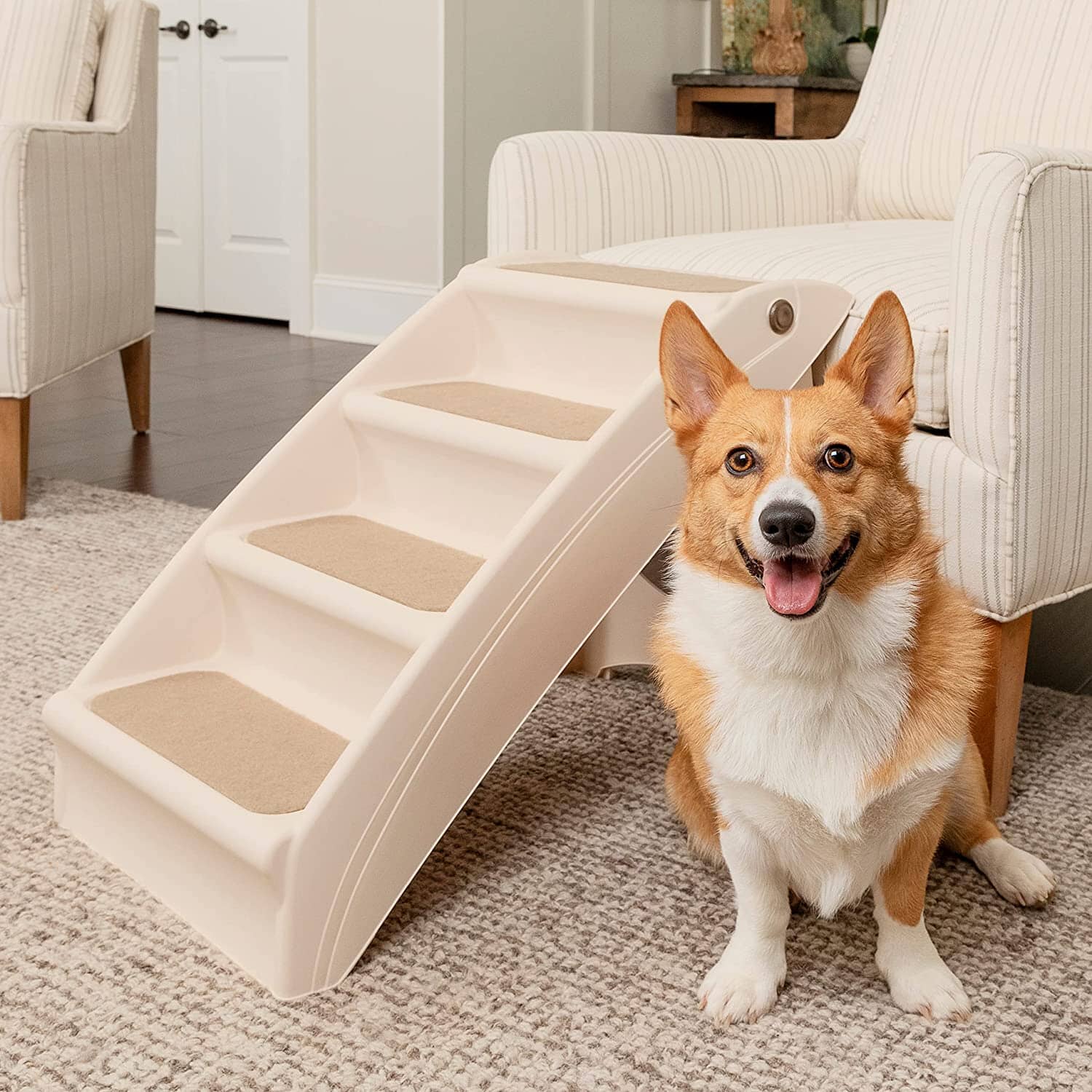 Petsafe Cozyup Folding Pet Steps - Tan - Extra Large  