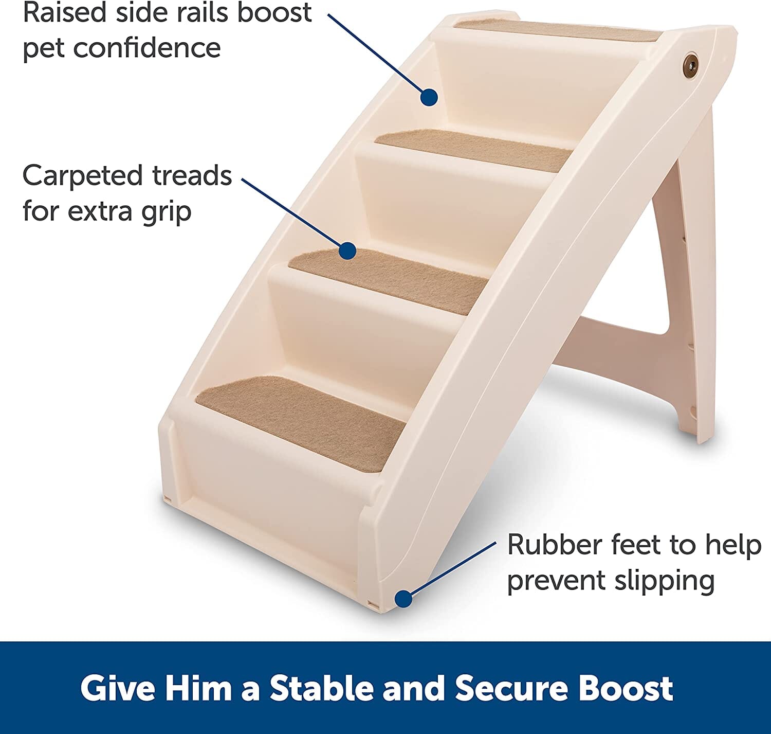 Petsafe Cozyup Folding Pet Steps - Tan - Extra Large  