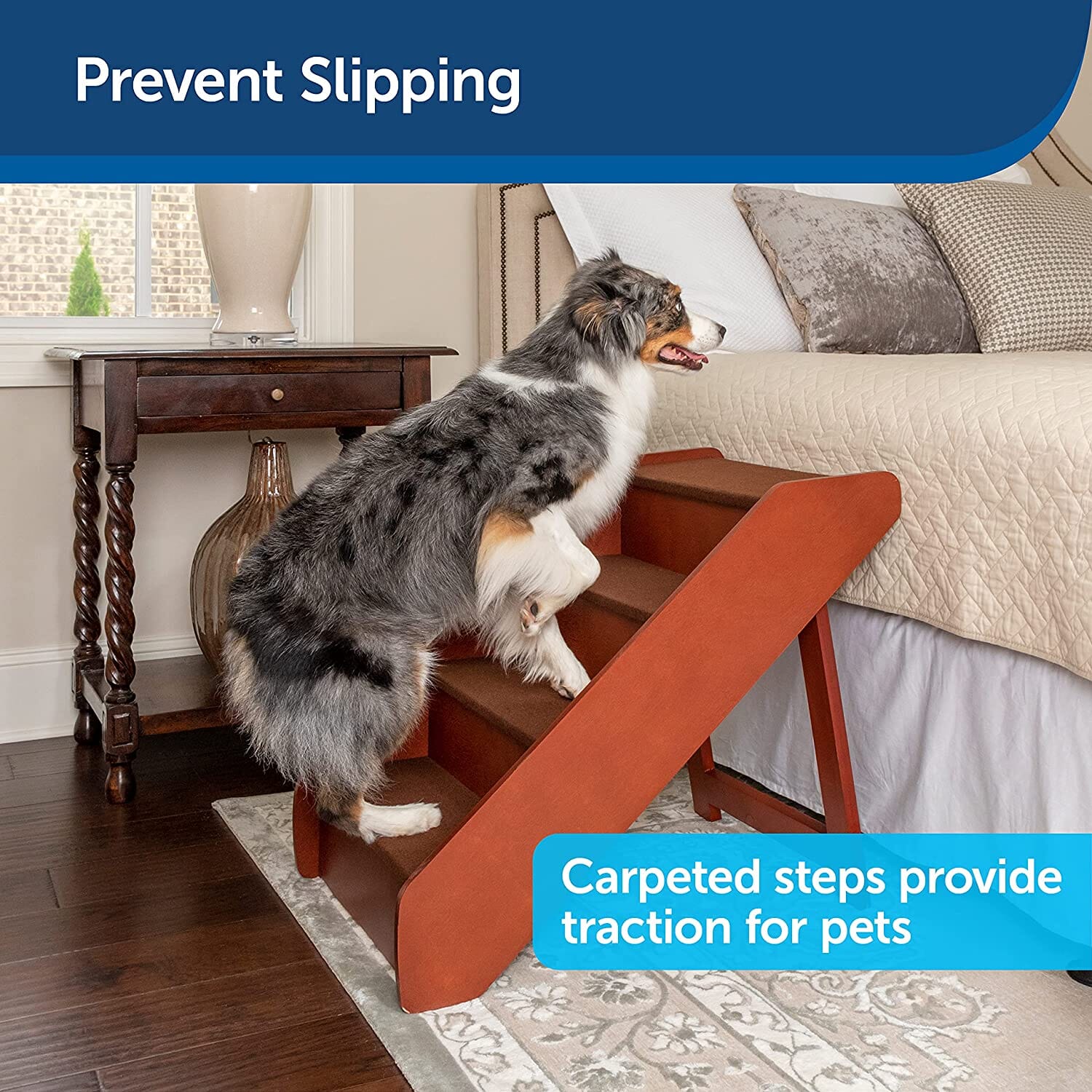 Petsafe Deluxe Folding Wood Pet Steps Dog Pet Steps - Large  