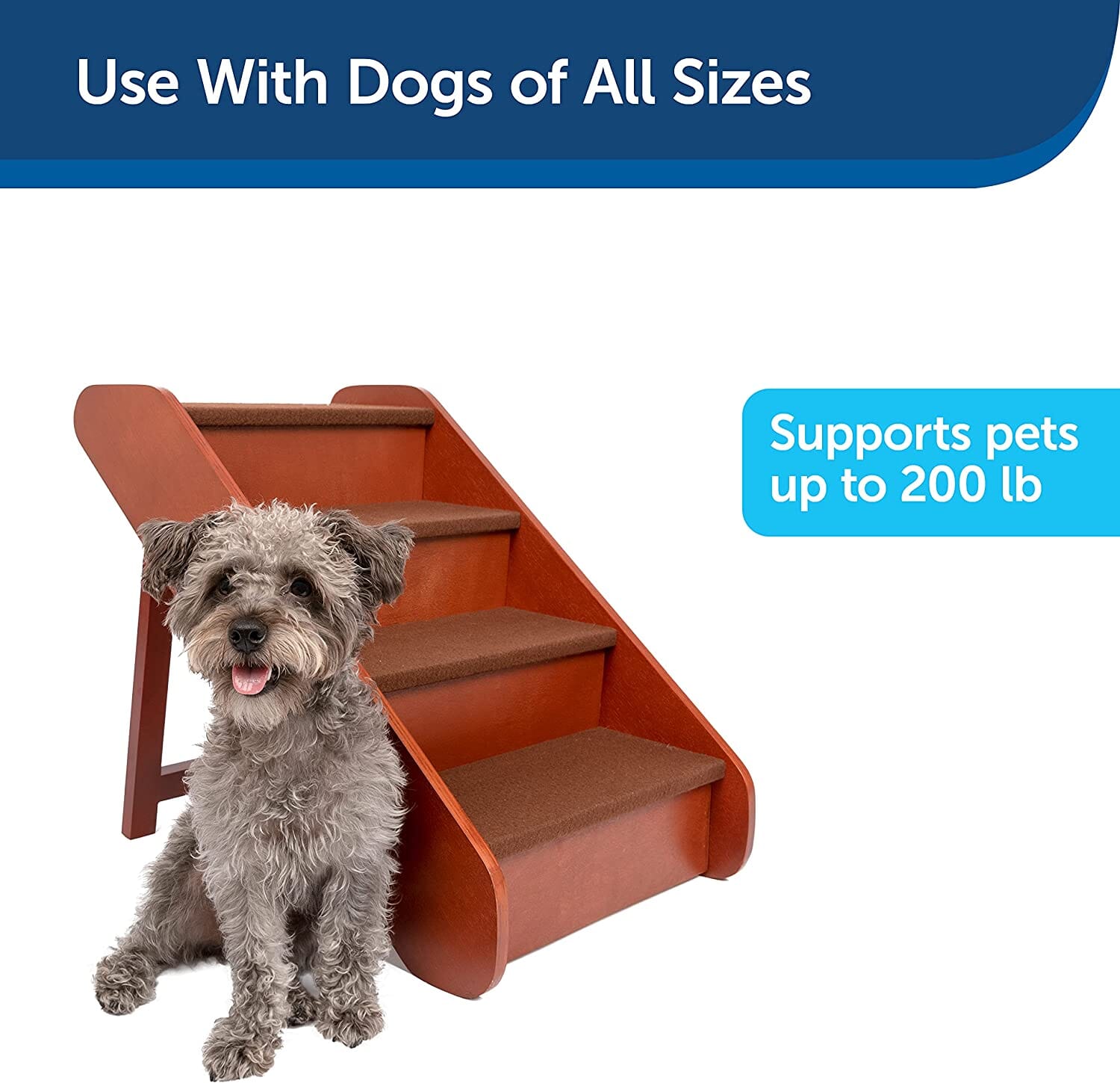 Petsafe Deluxe Folding Wood Pet Steps Dog Pet Steps - Large  