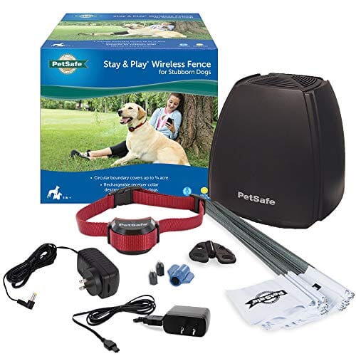 Petsafe Stay & Play Wireless Fence Stubborn Dogs Dog Fencing & Zone Controls - Black - 3/4 Acre  