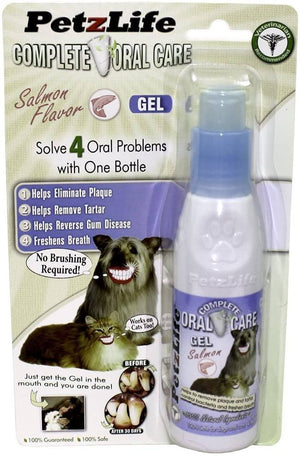PETZLIFE All-Natural Salmon Oral Care Gel Blister Pack for Dogs and Cats  - 4 oz