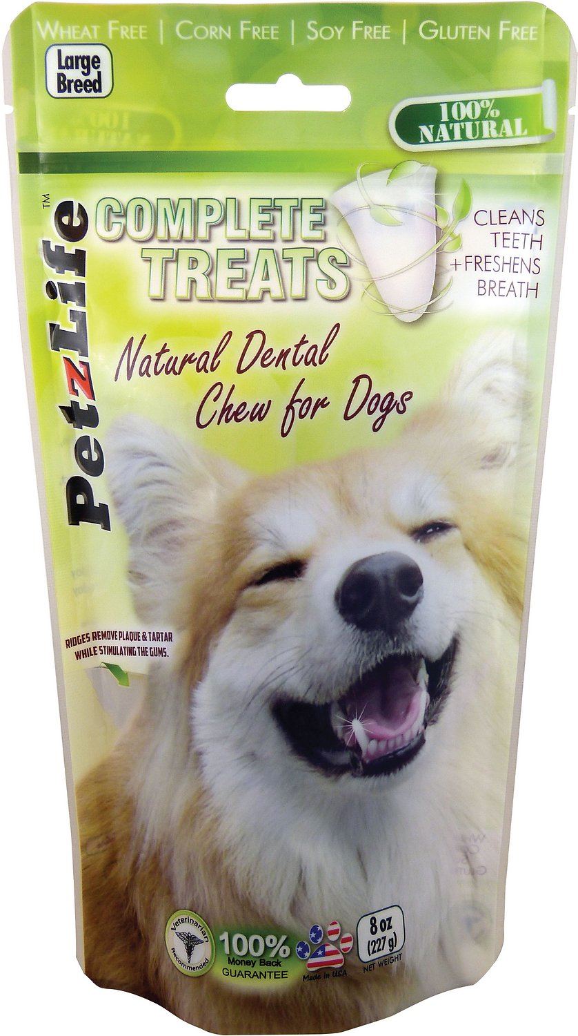 PETZLIFE Complete All-Natural Large Breed Dental Dog Treats  - 8 oz  