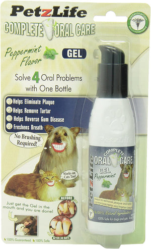 PETZLIFE Oral Care Gel Blister Pack for Dogs and Cats  - 4 oz