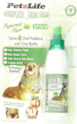 PETZLIFE Oral Care Spray Blister Pack for Dogs and Cats  - 4 oz