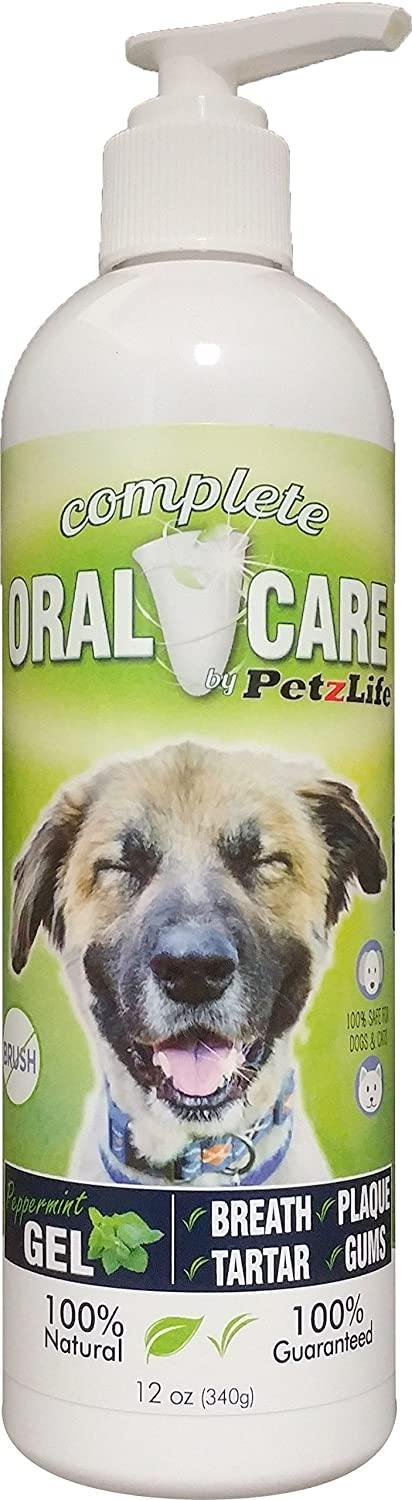 PETZLIFE Peppermint Gel Oral Care for Dogs and Cats  - 12 oz  