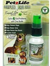 PETZLIFE Travel Oral Hygeine Spray for Dogs and Cats  - 1 oz