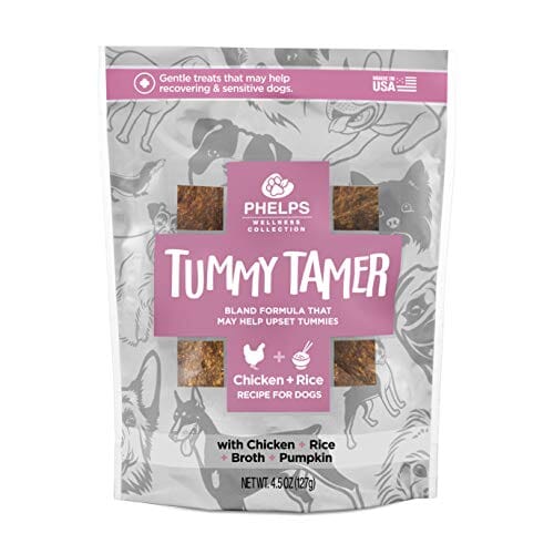 Phelps Wellness Collection Tummy Tamer Bland Recipe Soft and Chewy Dog Treats - Chicken and Rice - 4.5 Oz  