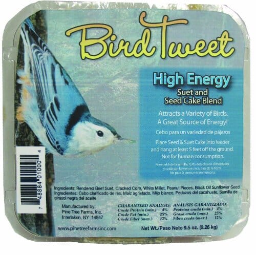 Pine Tree Farms Bird Tweet High Energy Suet Cakes Value Pack Wild Bird Food - 10 Pack  