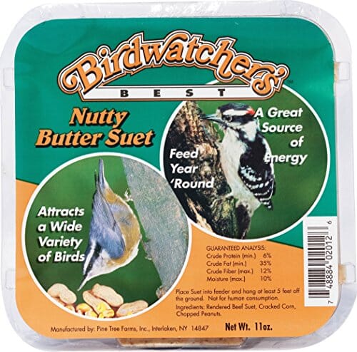 Pine Tree Farms Birdwatcher'S Best Suet Cakes Wild Bird Food - Nutty Butter - 11 Oz - 1...