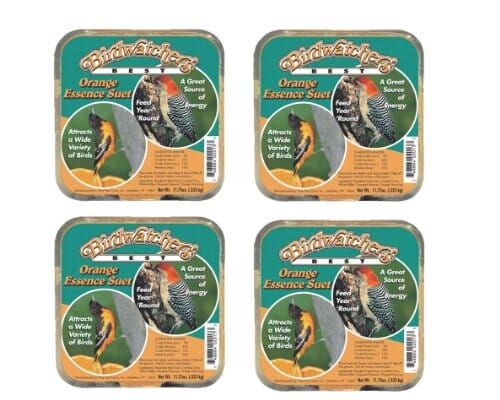 Pine Tree Farms Birdwatcher'S Best Suet Cakes Wild Bird Food - Orange - 11 Oz - 12 Pack  