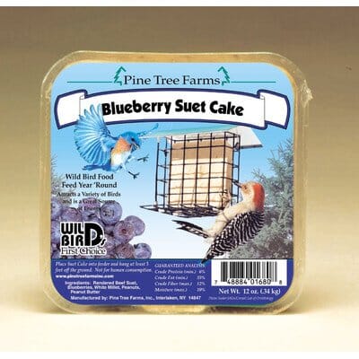 Pine Tree Farms Suet Cakes Wild Bird Food - Blueberry - 12 Oz  