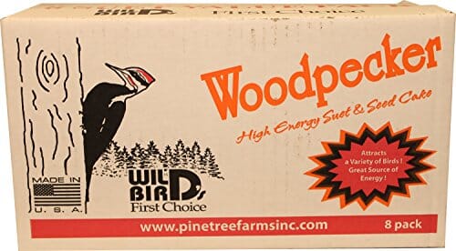 Pine Tree Farms Woodpecker Hi Energy Suet Cakes Value Pk Wild Bird Food - Hi-Energy - 8 Pack  