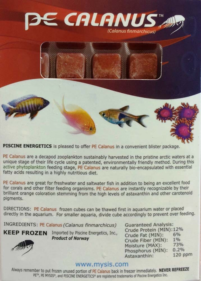 Piscine Energetics Calanus Frozen Fish Food - 4 Oz