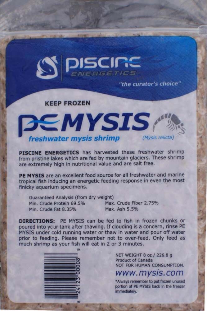 Piscine Energetics Mysis Frozen Fish Food - 8 Oz  