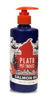 Plato Pet Salmon Oil 8 oz Bottle Dog and Cat Vitamins and Supplements