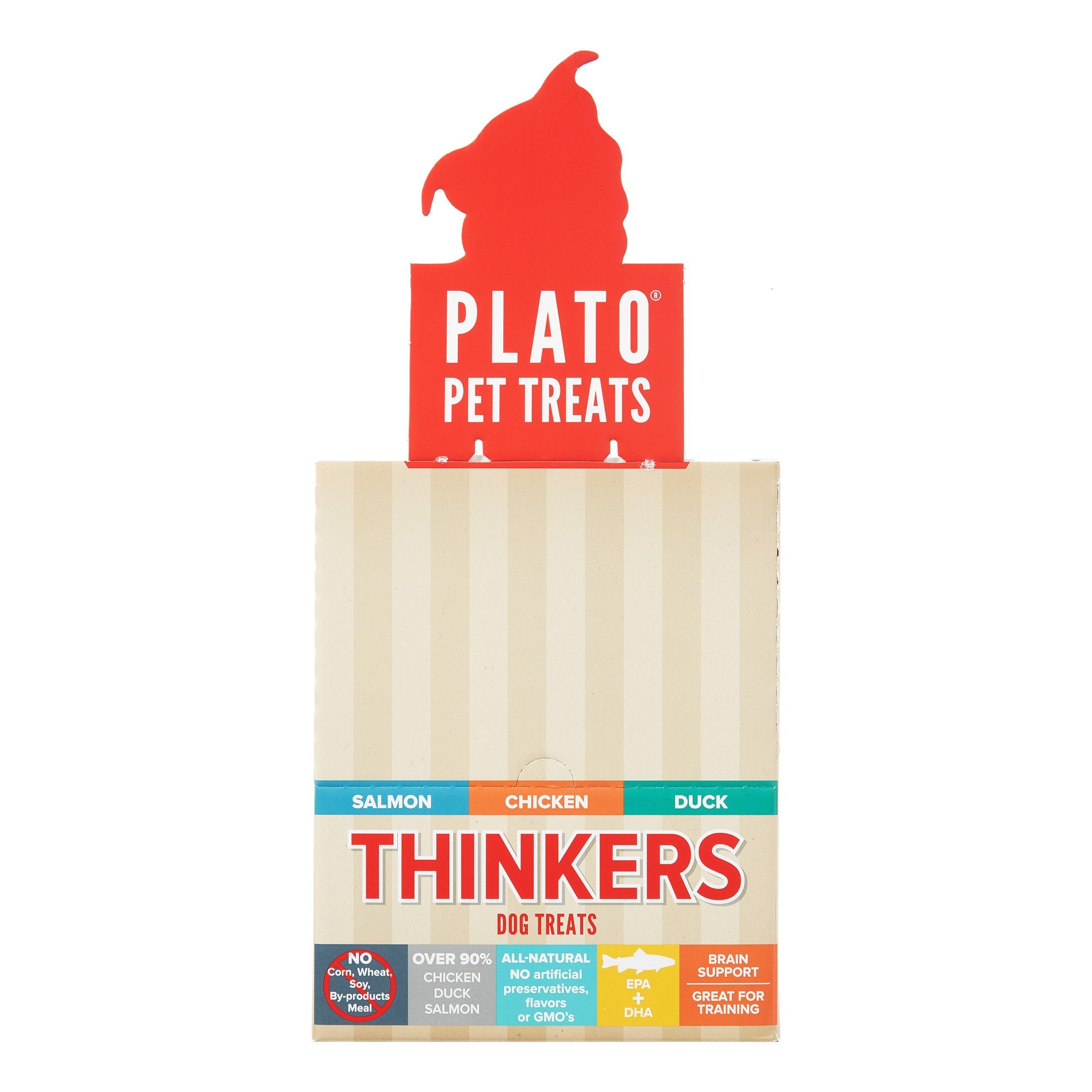 Plato Pet Treats Thinkers Single Display Natural Dog Chews - 36 ct Display  