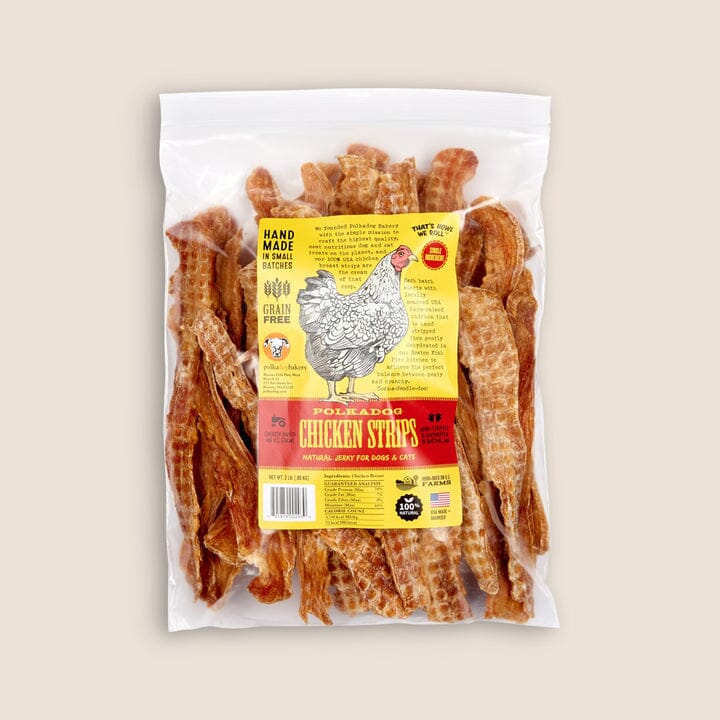 Polka Dog Bakery Chicken Strips Jerky Dog Treats - 5 Lbs Bulk  