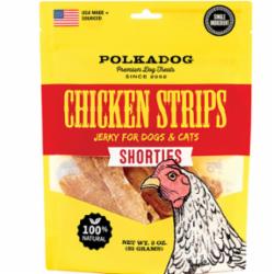 Polka Dog Bakery Chicken Strips Jerky Shorties Dog Treats - 3 Oz