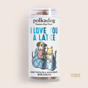 Polka Dog Bakery Holiday Mini Tube Love You Latke Sweet Potato and Apple Chewy Dog Trea...
