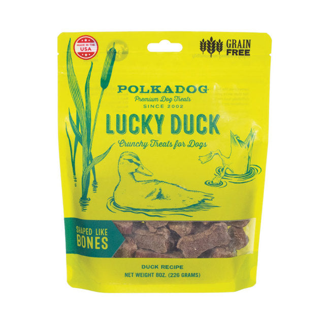 Polka Dog Bakery Lucky Duck Bones Dehydrated Dog Treats - 8 Oz