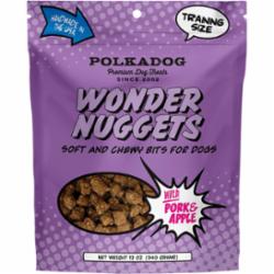 Polka Dog Bakery Wonder Nuggets Pork Apple Jerky Dog Treats - 12 Oz  