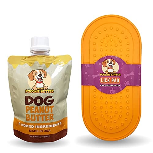 Poochie Butter Oval Lick Pad Natural Dog Treats  