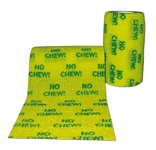 Powerflex Cohesive Bandage Bitter No Chew - Yellow - 4 In - 18 Pack  