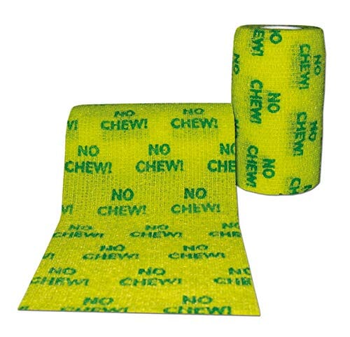 Powerflex Cohesive Bandage Bitter No Chew - Yellow - 4 In - 18 Pack