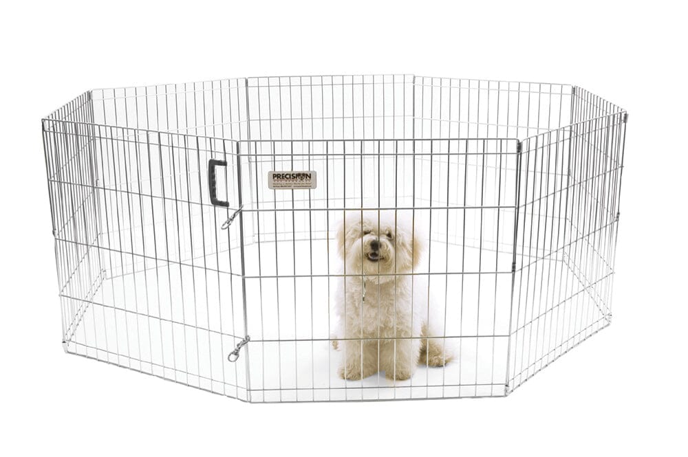 Precision Pet Products Exercise Pen Silver - 24 in  