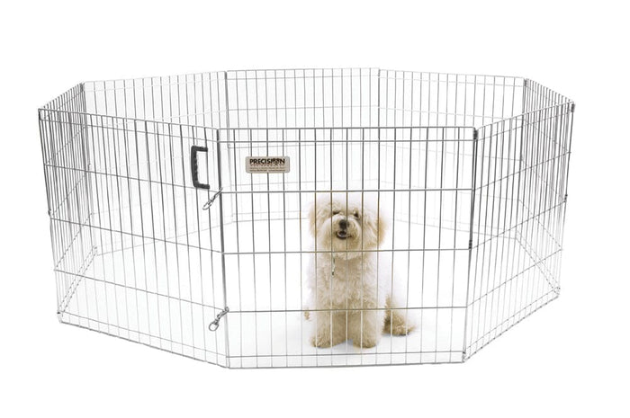 Precision Pet Products Exercise Pen Silver - 24 in