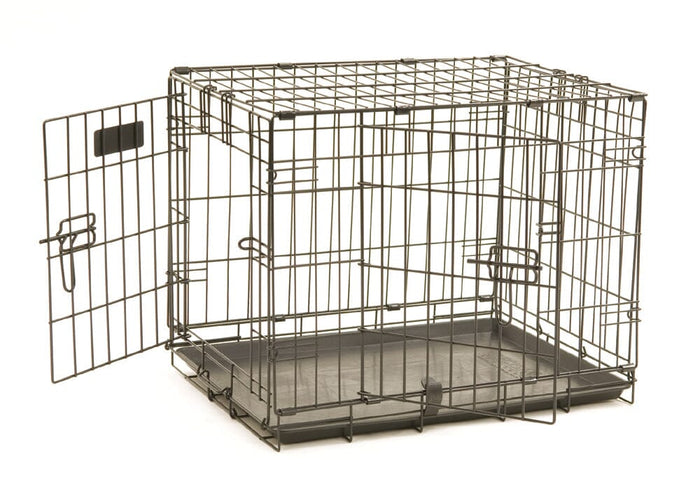 Precision Pet Products ProValu 2 Door Wire Dog Crate - Black - 30 in