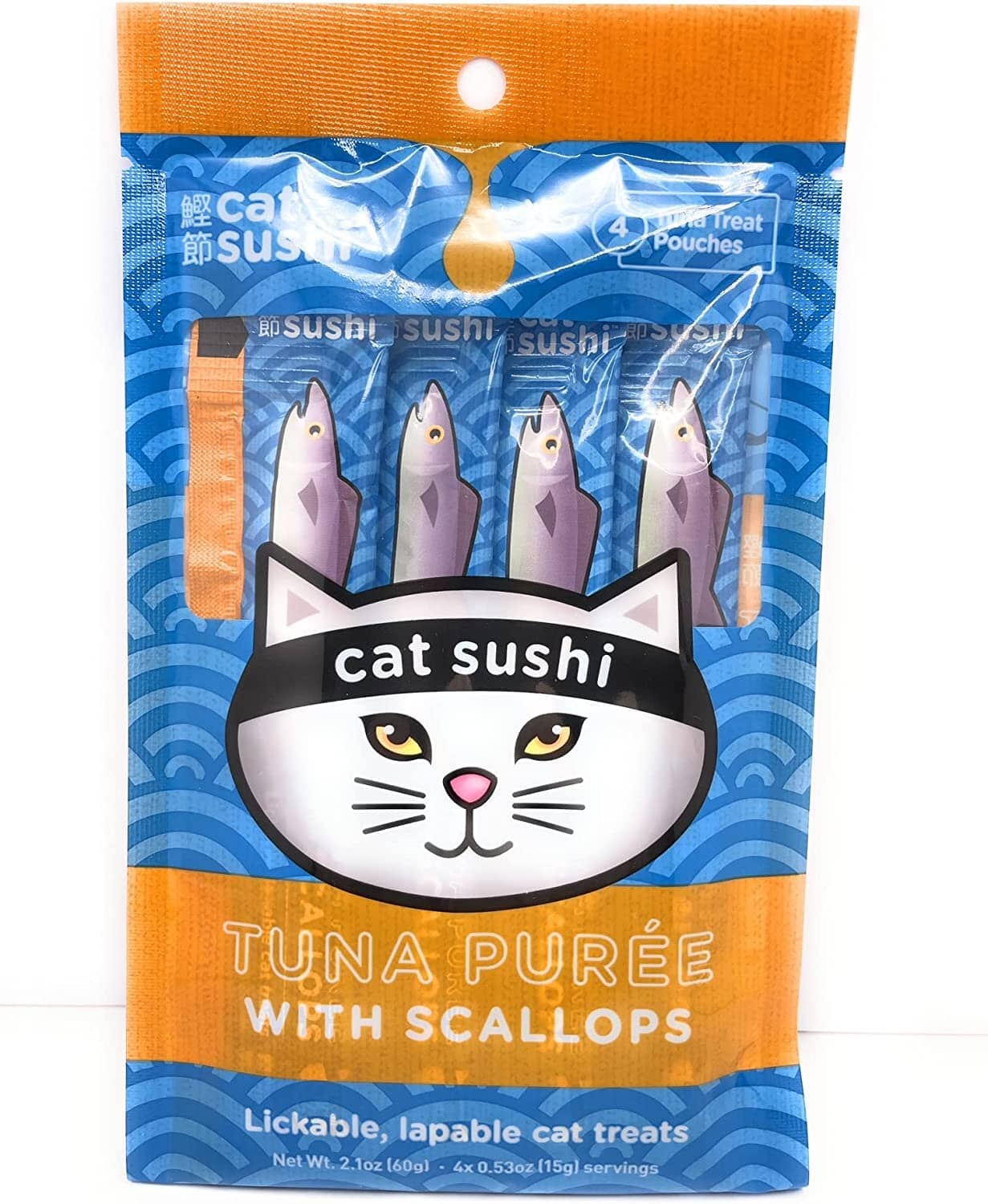 Presidio Natural Grain-Free Bonito Puree with Scallops Chewy Cat Treats - 4 Pack - 12 Count  