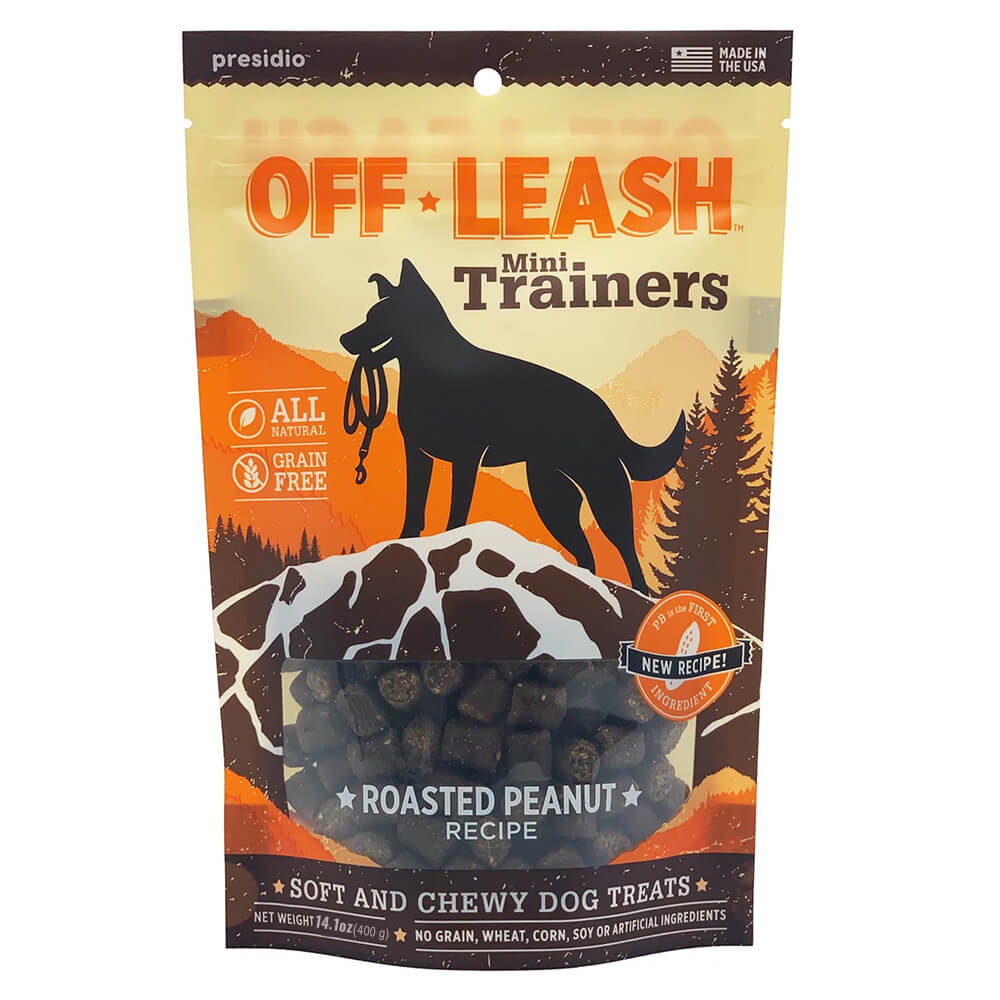 Presidio Natural OffLeash USA Roasted Peanut Butter Dog Chewy Treats - 14 Oz  
