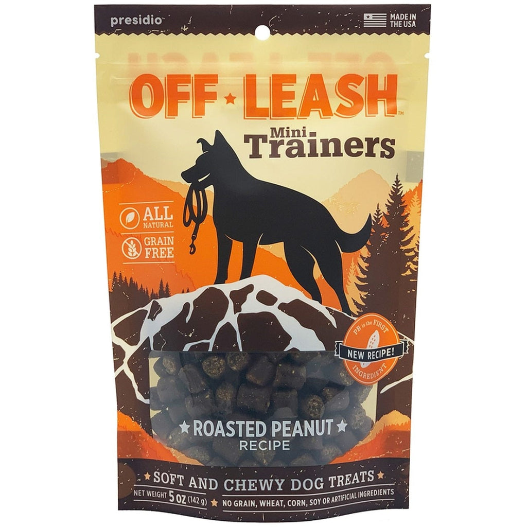 Presidio Natural OffLeash USA Roasted Peanut Butter Dog Chewy Treats - 5 Oz  