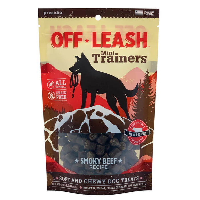 Presidio Natural OffLeash USA Smokey Beef Dog Chewy Treats - 14 Oz