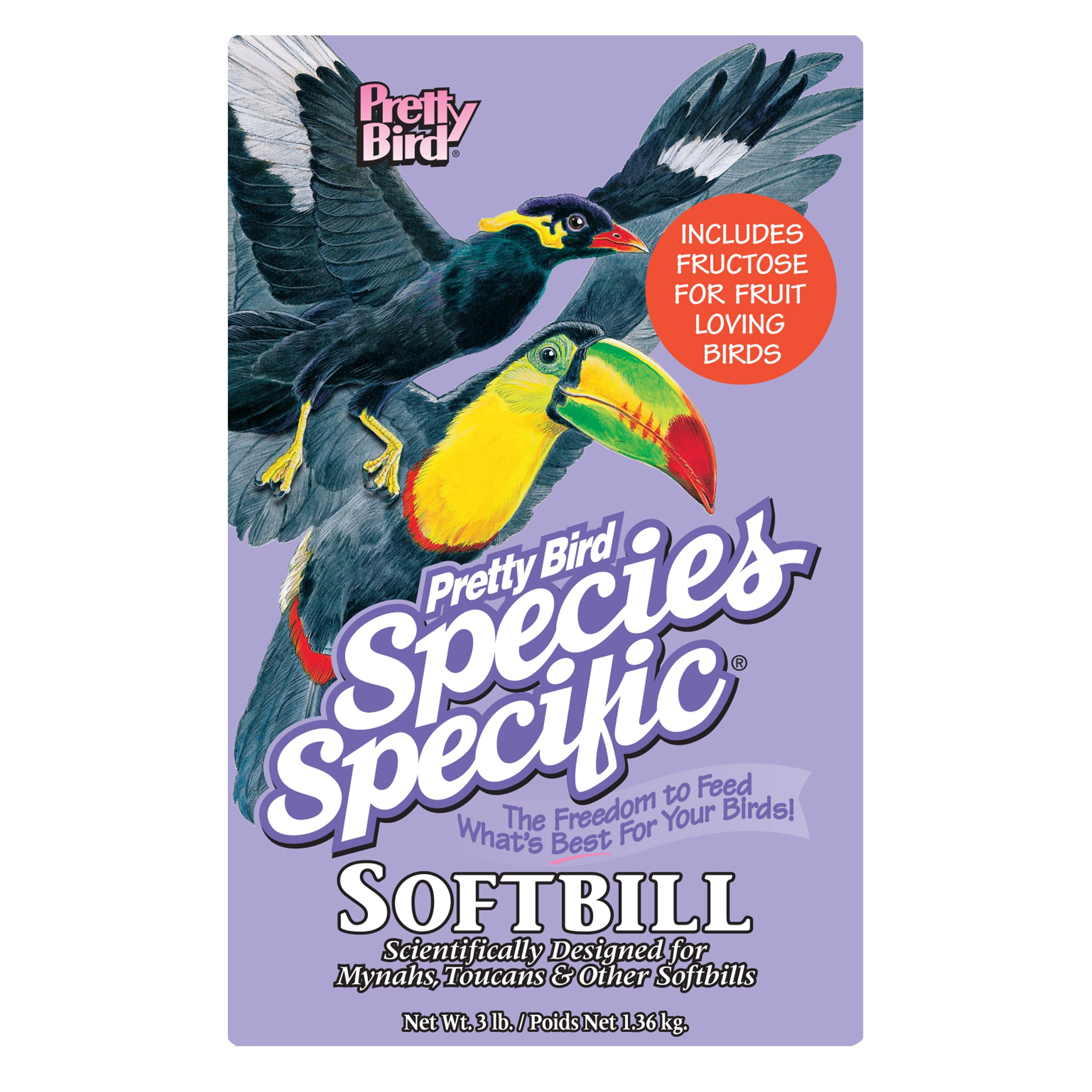 Pretty Bird International Species Specific Softbill Pelleted Bird Food - 3 lb  