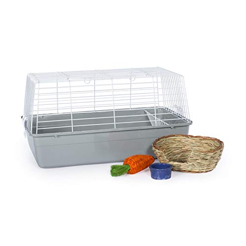 Prevue Hendryx Bella Rabbit Cage Kit - White/Gray  