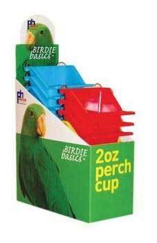 Prevue Hendryx Birdie Basics Bird Perch Cup - 2 oz - 12 pk - Pack of 12  