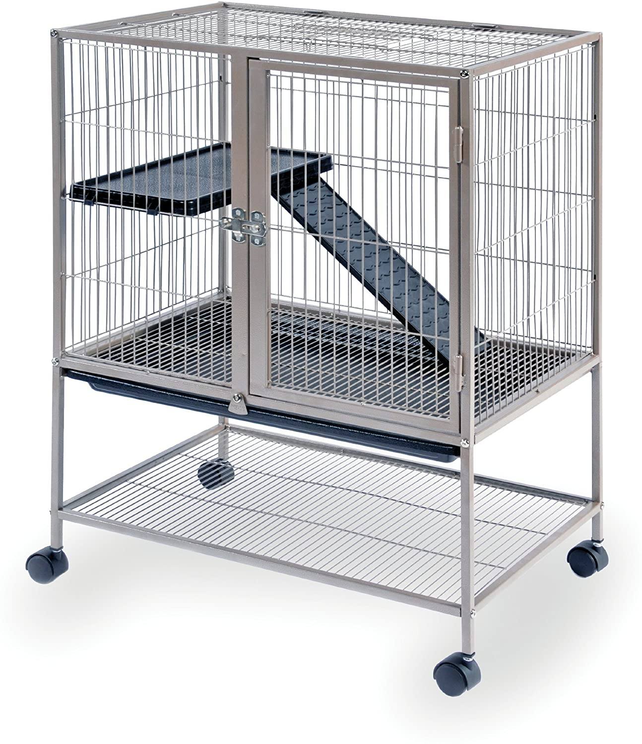 Prevue Hendryx Frisky Ferret Cage - Silver - 25.13" x 17.13" x 33.75"  