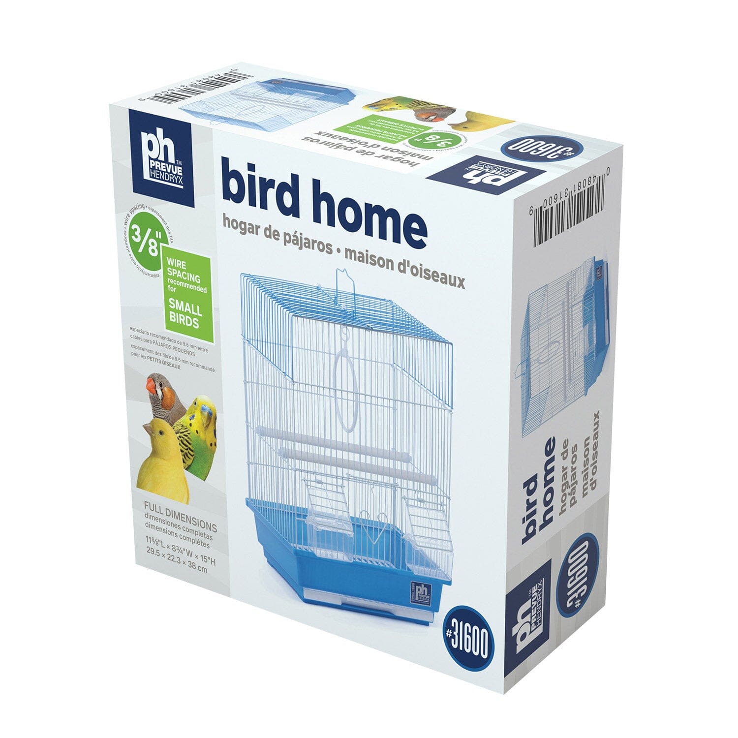 Prevue Hendryx House Style Parakeet Bird Cage - Blue - 12